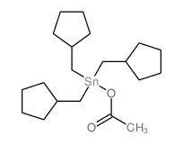 Acetic acid,tris(cyclopentylmethyl)stannyl ester structure