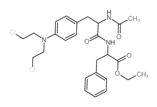 Alanine,N-[N-acetyl-3-[p-[bis(2-chloroethyl)amino]phenyl]-DL-alanyl]-3-phenyl-, ethylester, DL- (8CI) picture