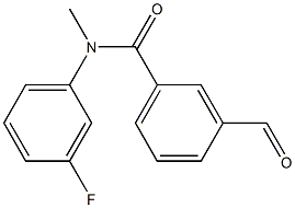 N-(3-氟苯基)-3-甲酰基-N-甲基苯甲酰胺结构式