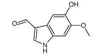 5-hydroxy-6-methoxyindole-3-carboxaldehyde Structure