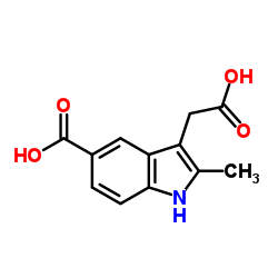 3-(Carboxymethyl)-2-methyl-1H-indole-5-carboxylic acid结构式