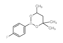 2-(4-氟苯基)-4,4,6-三甲基-1,3,2-二噁硼烷结构式