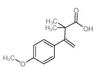 Benzenepropanoic acid, 4-methoxy-.α.,.α.-dimethyl-.β.-methylene- (en)结构式