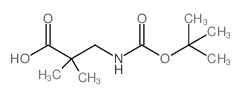 3-((TERT-BUTOXYCARBONYL)AMINO)-2,2-DIMETHYLPROPANOIC ACID Structure