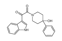 1-(4-hydroxy-4-phenylpiperidin-1-yl)-2-(1H-indol-3-yl)ethane-1,2-dione结构式