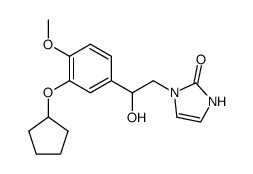 1-[2-(3-Cyclopentyloxy-4-methoxy-phenyl)-2-hydroxy-ethyl]-1,3-dihydro-imidazol-2-one Structure