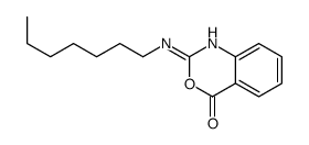 2-(heptylamino)-3,1-benzoxazin-4-one Structure