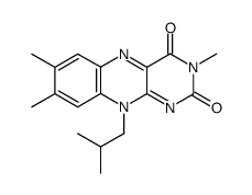 N(3)-methyl,N(10)-isobutyl-7,8-dimethylisoalloxazine结构式