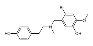 N-(2-bromo-5-hydroxy-4-methoxybenzyl)-N-(4-hydroxyphenethyl)methylamine结构式