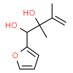 1-(2-Furyl)-2,3-dimethyl-3-butene-1,2-diol结构式