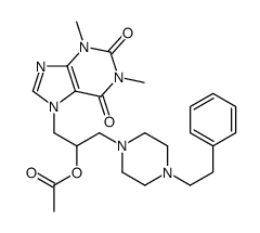 7-[2-Acetoxy-3-(4-phenethyl-1-piperazinyl)propyl]-1,3-dimethyl-7H-purine-2,6(1H,3H)-dione Structure
