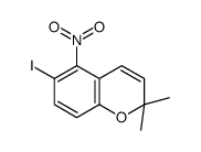 6-iodo-2,2-dimethyl-5-nitrochromene结构式