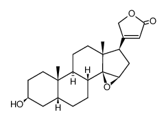 14,15β-Epoxy-3β-hydroxy-5β-card-20(22)-enolide结构式