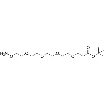 Aminooxy-PEG4-t-butyl ester structure