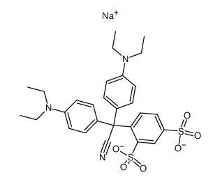 bis-(4-diethylamino-phenyl)-(2,4-disulfo-phenyl)-acetonitrile, disodium-salt结构式