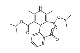 2,6-dimethyl-4-(2-nitro-phenyl)-1,4-dihydro-pyridine-3,5-dicarboxylic acid diisopropyl ester结构式