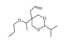 5α-Allyl-2β-isopropyl-5β-(1-propoxyethyl)-1,3-dioxane结构式