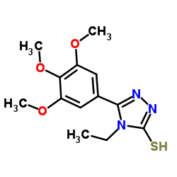 4-ETHYL-5-(3,4,5-TRIMETHOXYPHENYL)-4H-1,2,4-TRIAZOLE-3-THIOL结构式