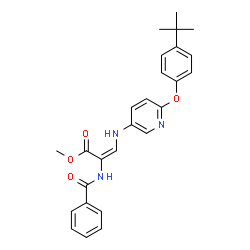 METHYL 2-(BENZOYLAMINO)-3-((6-[4-(TERT-BUTYL)PHENOXY]-3-PYRIDYL)AMINO)ACRYLATE Structure