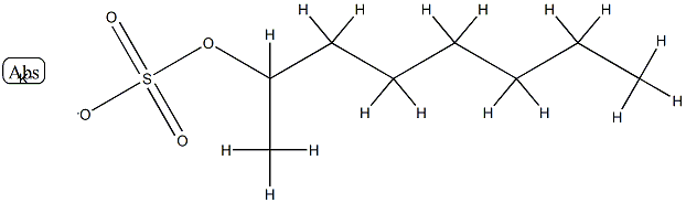 (+)-Sulfuric acid 1-methylheptyl=potassium salt structure
