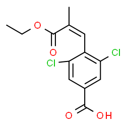 (Z)-3,5-Dichloro-4-(3-ethoxy-2-methyl-3-oxoprop-1-en-1-yl)benzoic acid Structure