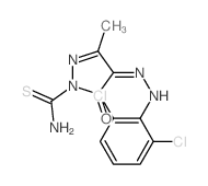 1H-Pyrazole-1-carbothioamide,4-[2-(2,6-dichlorophenyl)hydrazinylidene]-4,5-dihydro-3-methyl-5-oxo- structure