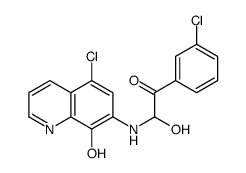 2-[(5-chloro-8-hydroxyquinolin-7-yl)amino]-1-(3-chlorophenyl)-2-hydroxyethanone Structure