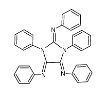 1,3-Diphenyl-2-phenylimino-4,5-bis[phenylimino]imidazolidin结构式