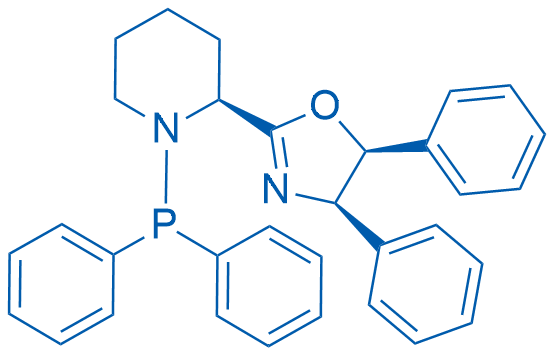 (4R,5S)-2-((S)-1-(Diphenylphosphanyl)piperidin-2-yl)-4,5-diphenyl-4,5-dihydrooxazole structure