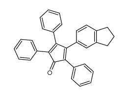 1,2,4-Triphenyl-3-(5'-indanyl)-cyclopentadienon Structure
