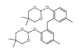 2,2'-bis(5,5-dimethyl-1,3,2-dioxaphosphorinan-2-yloxy)-5,5'-dimethyl-1,1'-diphenylmethane结构式