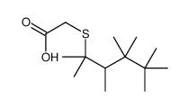 2-(2,3,4,4,5,5-hexamethylhexan-2-ylsulfanyl)acetic acid结构式