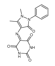 5-(1,5-dimethyl-3-oxo-2-phenyl-2,3-dihydro-1H-pyrazol-4-ylimino)-barbituric acid Structure