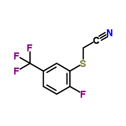 2-[[2-Fluoro-5-(trifluoromethyl)phenyl]thio]acetonitrile结构式