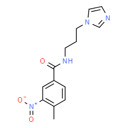 N-(3-imidazol-1-ylpropyl)-4-methyl-3-nitrobenzamide结构式