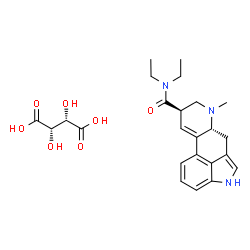 Ergoline-8-beta-carboxamide, 9,10-didehydro-N,N-diethyl-6-methyl-, tar trate (1:1), d-结构式