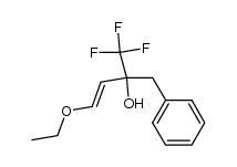 (E)-2-benzyl-4-ethoxy-1,1,1-trifluoro-3-buten-2-ol结构式
