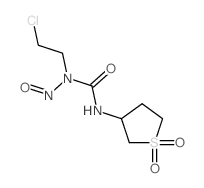Urea, N-(2-chloroethyl)-N-nitroso-N-(tetrahydro-3-thienyl)-, S,S-dioxide (9CI) Structure
