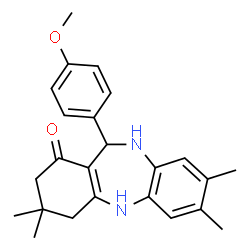 11-(4-Methoxyphenyl)-3,3,7,8-tetramethyl-2,3,4,5,10,11-hexahydro-1H-dibenzo[b,e][1,4]diazepin-1-one图片