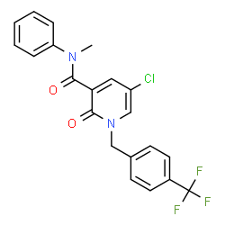 5-Chloro-N-methyl-2-oxo-N-phenyl-1-[4-(trifluoromethyl)benzyl]-1,2-dihydro-3-pyridinecarboxamide结构式