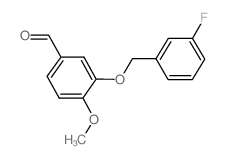 3-[(3-FLUOROBENZYL)OXY]-4-METHOXYBENZALDEHYDE structure