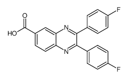 2,3-Bis(4-Fluorophenyl)Quinoxaline-6-Carboxylic Acid结构式