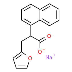 [S,(-)]-α-(1-Naphthalenyl)-2-furanpropanoic acid sodium salt Structure