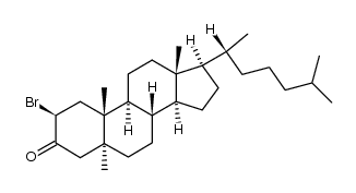 2β-Brom-5α-methyl-cholestanon-(3) Structure