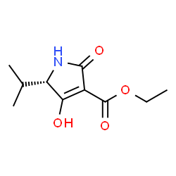 1H-Pyrrole-3-carboxylic acid, 2,5-dihydro-4-hydroxy-5-(1-methylethyl)-2-oxo-, ethyl ester, (5S)- (9CI)结构式