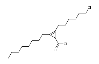 2-(6-chlorohexyl)-3-octylcycloprop-2-enecarbonyl chloride Structure