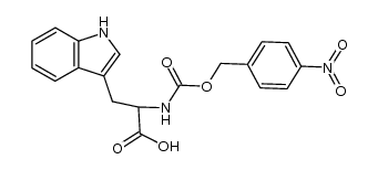 Nα-(4-nitro-benzyloxycarbonyl)-DL-tryptophan结构式