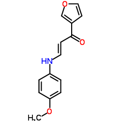 (2E)-1-(3-Furyl)-3-[(4-methoxyphenyl)amino]-2-propen-1-one Structure