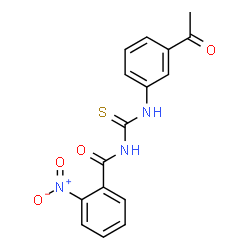 N-{[(3-acetylphenyl)amino]carbonothioyl}-2-nitrobenzamide structure