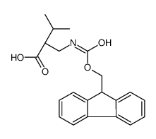 (R)-2-(((((9H-Fluoren-9-yl)methoxy)carbonyl)amino)methyl)-3-methylbutanoic acid Structure